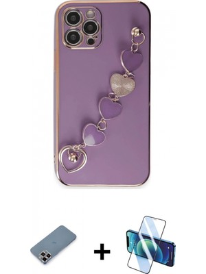 İlk El Grup Pilelistore™ iPhone 12 Pro Kılıf Nova Işık Prime - Siyah 3D Antistatik Cam Ekran Koruyucu + Metal Kamera Lens Koruma Cam - Mr
