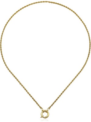 Fiyonk Kuyumculuk 14 Ayar Altın Burgu Halat Zincir Kolye 2.20 mm