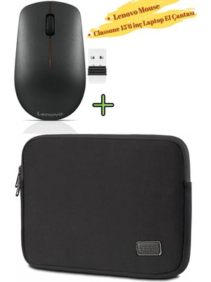 Lenovo Mouse 400, Classone WSL1500 Livorno Serisi 15.6 Inç Su Geçirmez Laptop Çantası Taşıma Kılıfı