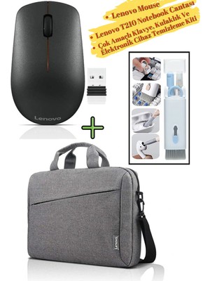 Lenovo Mouse 400, Case 15.6" Toploader T210 Laptop Omuz El Çantası, Elektronik Cihaz Temizleme Kiti