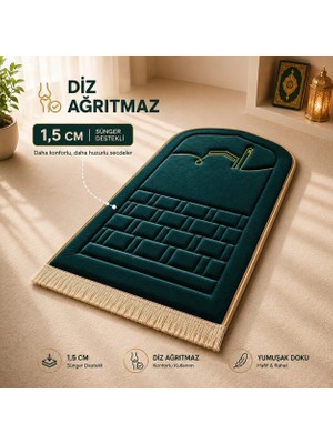 Bripurga Ortopedik Seccade, Süngerli Seccade, Seccade Rahat ve Konforlu, Çanta Hediyeli