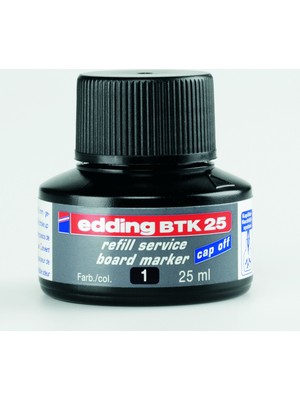 Edding Beyaz Tahta Kalemi Mürekkebi Siyah 25 Ml E-Btk25 Sarf Malzemeleri için Uygun