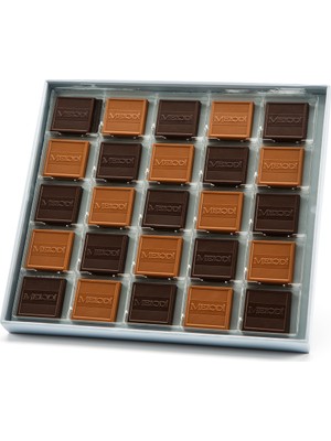 Melodi Çikolata Melodi Madlen Çikolata 300 gr Sütlü ve Bitter Aroma ile Şık Hediye Kutusunda