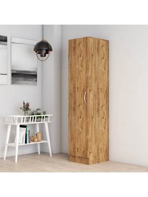 Tanmob AFTAN 1 Kapılı Gardrop Çam- GRD0302 Sarı Suntalam Malzemeden Modern Tasarım Ayna Yok