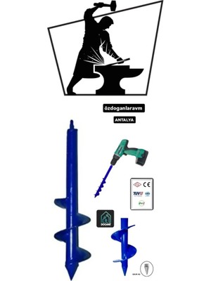 Met Metal 60X5CM Matkap Uyumlu Toprak Burgu Makinesi Ergonomik Tasarım ile Kolay Kullanım Sağlar