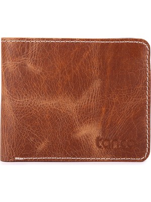 Tamer Tanca Erkek Hakiki Deri Taba Cüzdan 907 1346 Erk Czdn SK25-26 Taba Rıb
