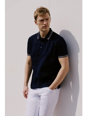 Altınyıldız Classics Polo Yaka Düz Lacivert Erkek T-Shirt ACE091252344_LAC