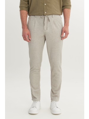 Altınyıldız Classics Bağlamalı Bel Normal Paça Slim Fit Bej Erkek Pantolon ACE001252273_BEJ
