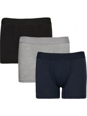 Altınyıldız Classics Erkek Premium Pamuklu Gri-lacivert 3lü Esnek Boxer Paketi (Damat Bohçası) Çeyiz Seti