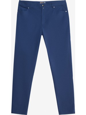 Altınyıldız Classics Erkek Lacivert 360 Her Yöne Esneyen Slim Fit Dar Kesim 5 Cep Casual Pantolon