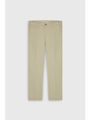 Altınyıldız Classics Normal Bel Dar Paça Slim Fit Vizon Erkek Pantolon 4A0124100064