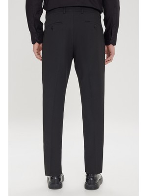 Altınyıldız Classics Erkek Siyah Comfort  Fit Rahat Kesim Yan Cep Klasik Pantolon