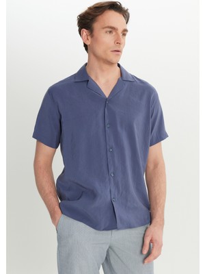 Altınyıldız Classics Comfort Fit Gömlek Yaka Lacivert Erkek Gömlek ACE026252011_LAC