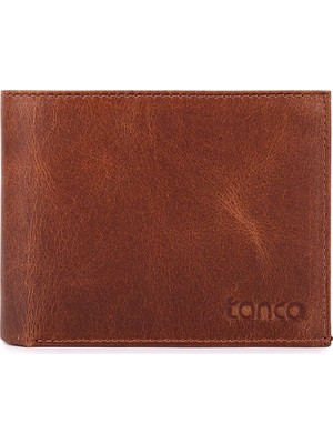 Tamer Tanca Erkek Hakiki Deri Taba Cüzdan 907 50 Erk Czdn SK25-26 Taba Rıb
