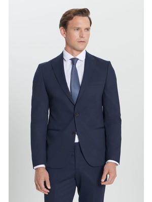Altınyıldız Classics Erkek Lacivert Ekstra Slim Fit Dar Kesim Kırlangıç Yaka Takım Elbise