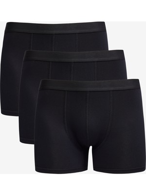 Altınyıldız Classics Erkek Premium Pamuklu Siyah 3'lü Esnek Boxer Paketi (Damat Bohçası) Çeyiz Seti