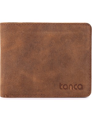 Tamer Tanca Erkek Hakiki Deri Taba Crazy Cüzdan 907 1364 Erk Czdn SK25-26 Taba Crazy