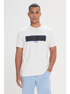 Altınyıldız Classics Beyaz Erkek T-Shirt 4A4824200059
