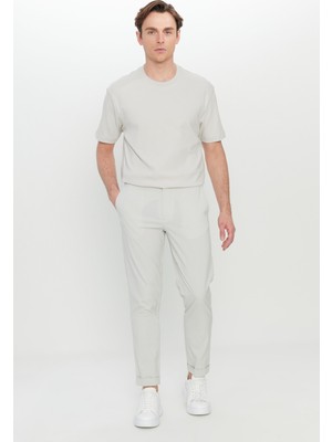 Altınyıldız Classics Lastikli Bel Normal Paça Slim Fit Taş Erkek Pantolon ACE001252195_TAS