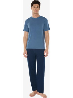 Malabadi Erkek Bisiklet Yaka Micro Modal Extra Yumuşak Yazlık Pijama Takımı 6030