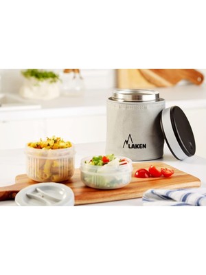 Laken Çelik 18/8 Yemek Termosu 1L Paslanmaz Çelik Malzeme ile Uzun Süre Sıcak/Soğuk Koruma