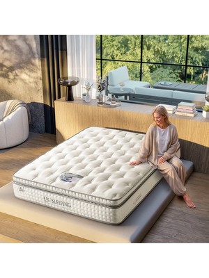 US. Sleeping Ultra Ortopedik Lateks Throne Orijinal Pedli Torba Yaylı Yatak 33 Cm (±1) 140X190