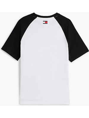 Tommy Hilfiger Beyaz - Siyah Erkek Regular Fit Yazı Baskılı T-Shirt MN0MN00091YBR