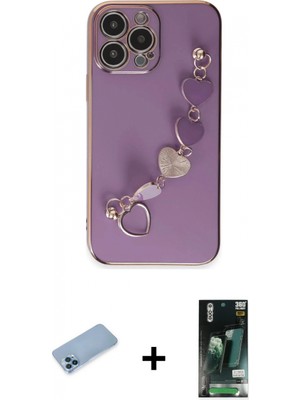 Marsilyan™- iPhone 13 Pro Max Kılıf Nova Işık Prime - Şeffaf 360 Full Body Arka Koruyucu + Shine Kamera Lens Koruma Cam - Mı