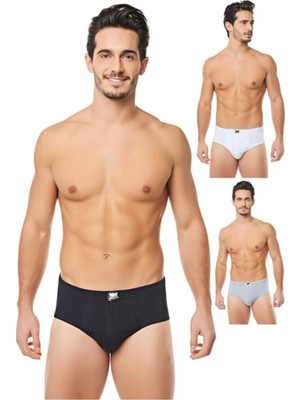 Tutku 0109 Erkek Kom Pamuk Slip 2XL Renkli 6 Adet Siyah Beyaz Gri Seçenekleriyle Rahat Kullanım