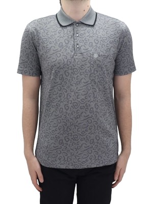 Santa Fistan Store Erkek Desenli Klasik Kesim Rahat Kalıp Tek Cepli Polo Yaka T-Shirt