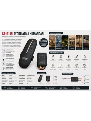 Cata Aydınlatma Kumandası -( CT-9115 )