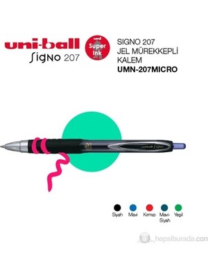 Uni-Ball Uni Jel Kalem 0.5 Mavi Sıgno Umn-207 1 Adet Paslanmaz Çelik Uçlu Kalem