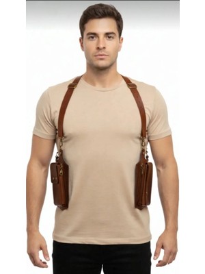 Veyron Holster Deri Erkek Çanta • El Yapımı • Hakiki Crayz Deri