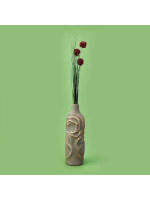 Matmel Deco Allium Dal Çiçek - Bordo - 87 cm