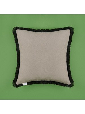 Matmel Soft Anthracite Saçak Detaylı Kırlent - Antrasit - 40X40 cm