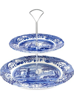 Spode Blue Italıan 2 Katlı Kek Stand