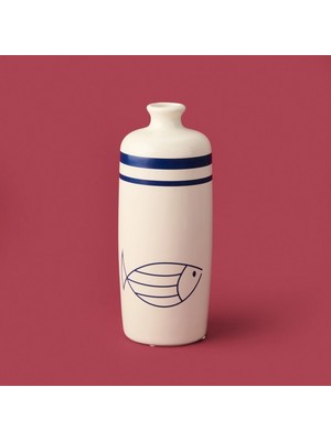 Matmel Deco Nautical Fun Vazo - Mavi / Beyaz - 27 cm