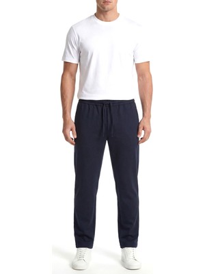Boss Erkek Regular Fit Beli Lastikli ve Ip Bağlamalı Düz Paçalı Lacivert Pantolon 50558675-404