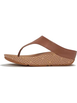 Kadın Terlik A4Q-001/C15  Fitflop Lulu Lux Graphic-Weave Leather Toe-Post
