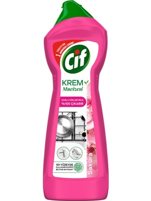 Cif Krem Mucizesi Sakura Parfümlü Yüzey Temizleyici 750 ml 2 Adet