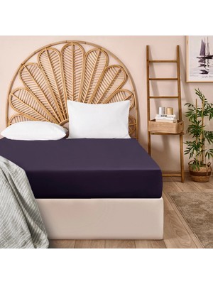 Matmel Soft Çift Kişilik Düz Kenar Çarşaf - Mor - 260X270 cm