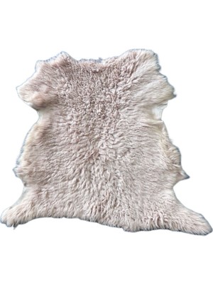 Gerçek Kuzu Postu Uzun Tüylü - 50 x 40 cm Küçük Ebatlı Dekorluk Kuzu Postu