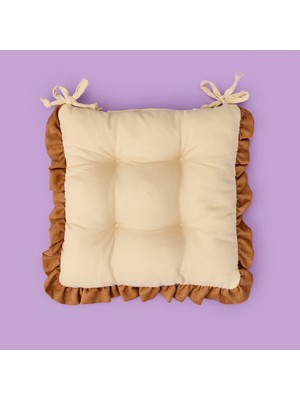 Matmel Soft Nora Sandalye Minderi - Bej / Kahverengi - 40X40 cm