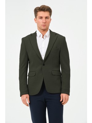 Bonesti Erkek Slim Fit Blazer Ceket Haki