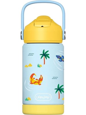 SipnJoy - Flipsip Çocuk Su Termosu | 360 ml - Snappy Croc