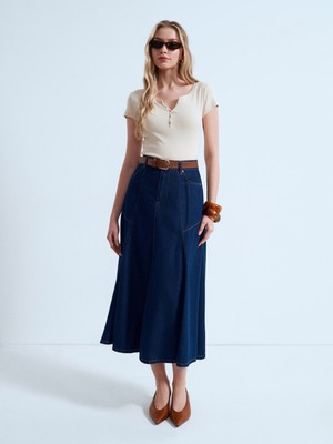 Dilvin 32688 %100 Pamuk Basic T-Shirt-Taş