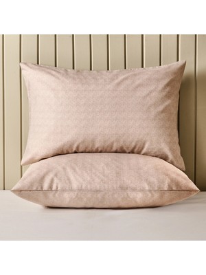 Matmel Soft Tanura Kolay Ütülenir 2'li Yastık Kılıfı - Bej - 50X70 cm