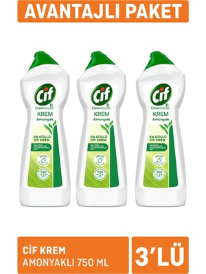 Cif Krem Amonyaklı 3 x 750ML