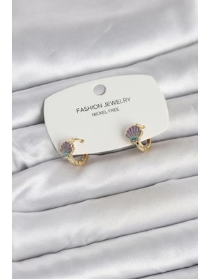 Aydogan's Deniz Kabuğu Model Gold Pirinç Çocuk Küpe - TJ-BKP11649