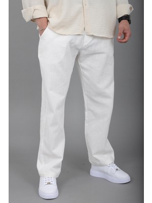 Stil Kombin Yıkamalı Keten Baggy Pantolon Spr 2313_0445